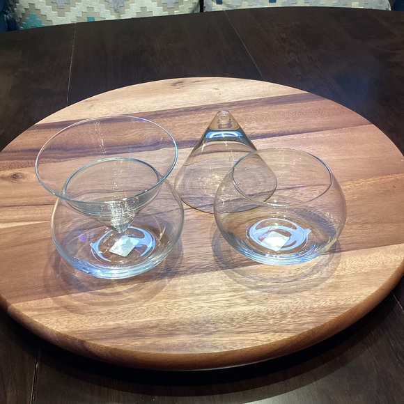 Crate&Barrel Dining Crate Barrel Stemless Martini Glassesclio Nwt